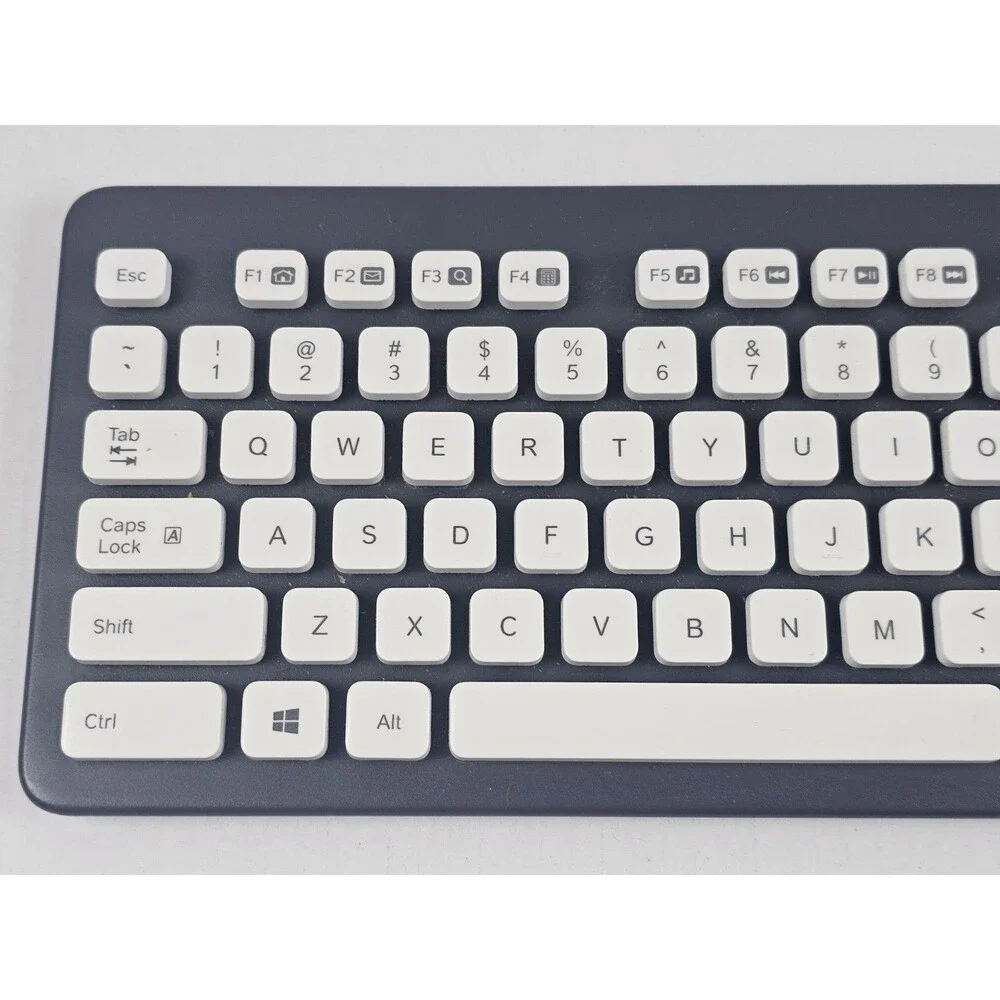 Logitech K310 Washable USB Keyboard Blue Gray Full Size Tested Working